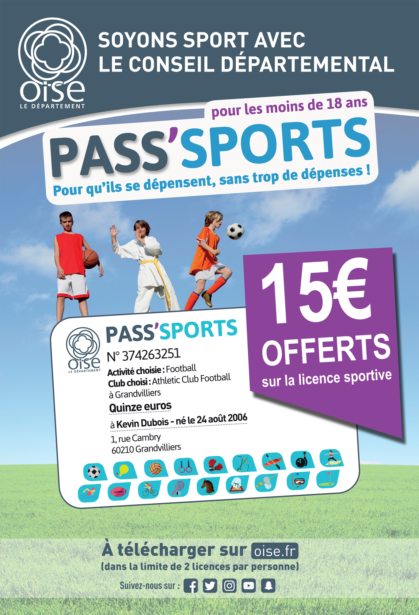 Coupons sport 18ans