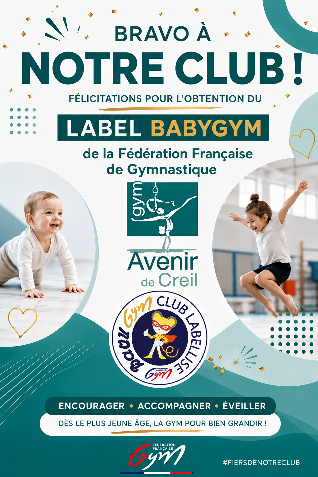 Notre club est officiellement labellisé Babygym 🤸‍♀️👶