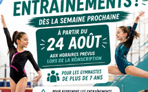 Reprise des entrainements